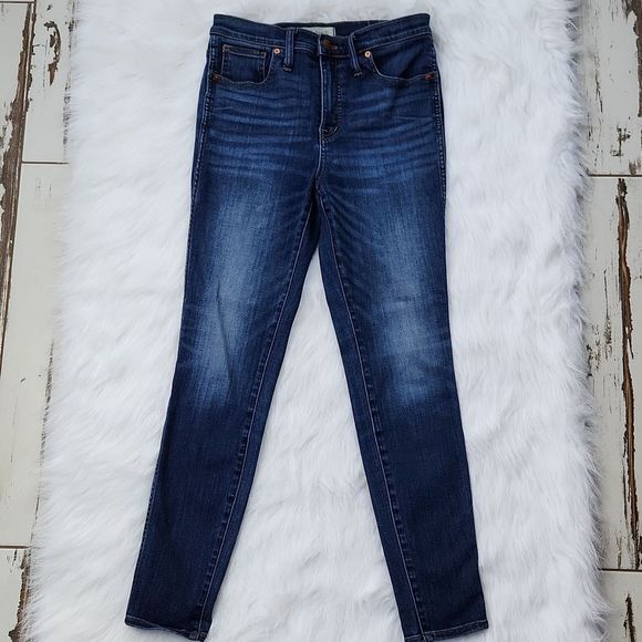 Madewell 10" High-Rise Skinny Jeans in Danny Wash: TENCEL™ Denim Edition size 28 - Picture 5 of 13